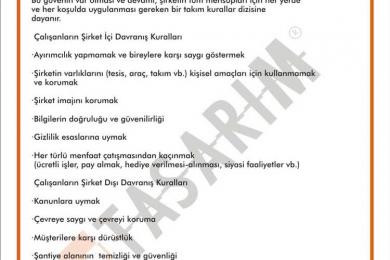 KALİTE STANDARTLARIMIZ ve  (İSG)-2